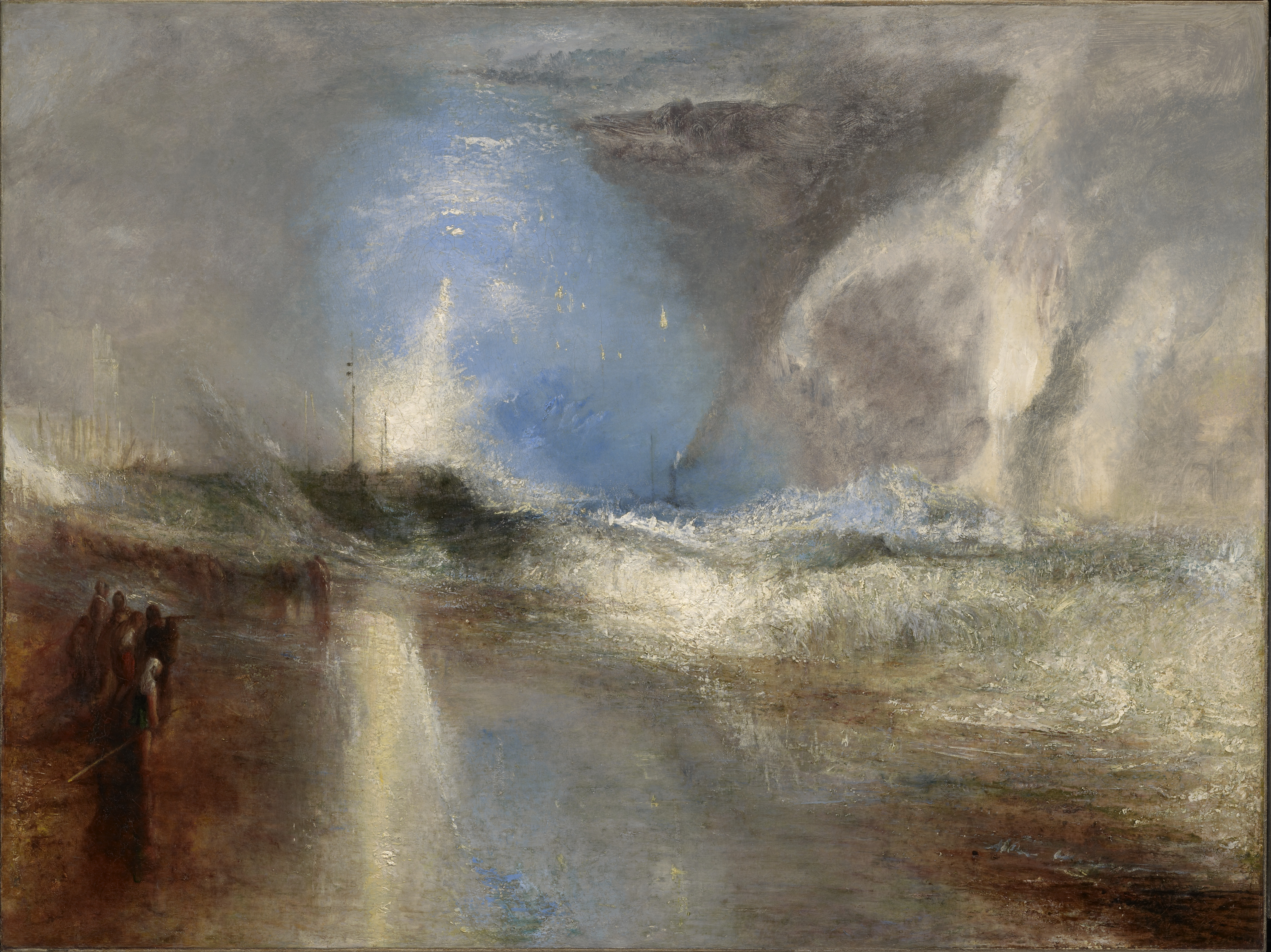 Rockets and Blue Lights by J. M. W. Turner, Clark Art Institute 1955.37